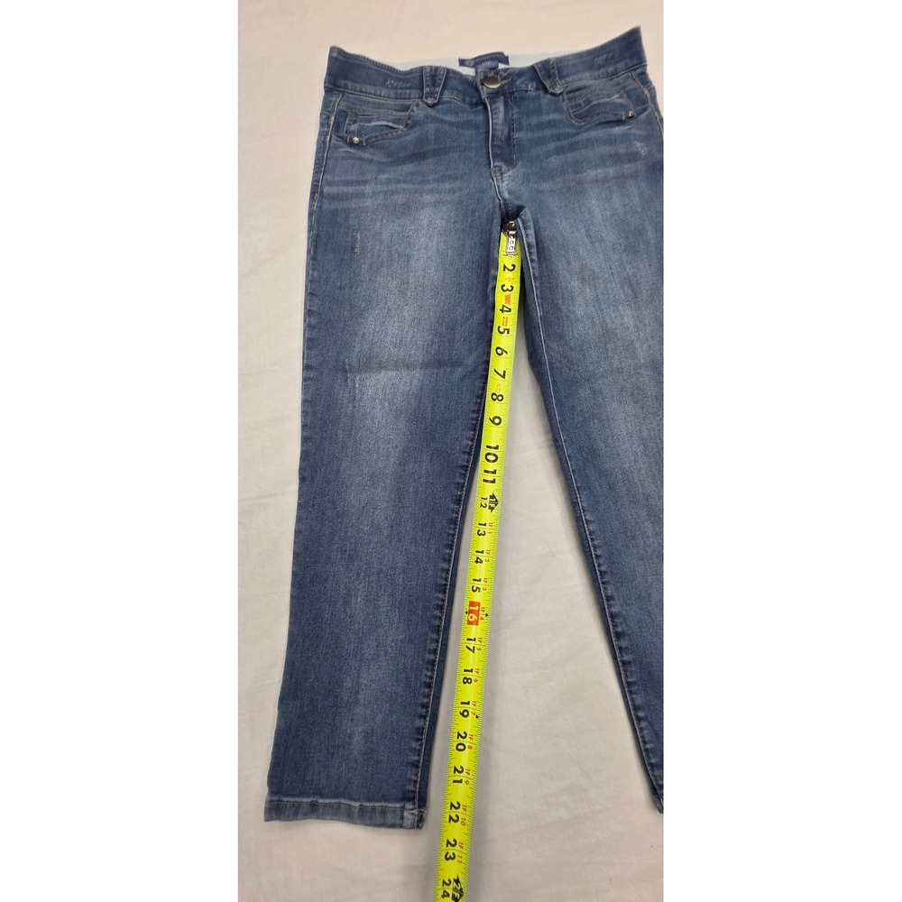 Democracy Ab solution Blue Cropped Jeans Womens 10P Straight Leg BP1176Q40Z - Picture 6 of 8